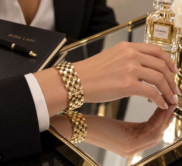 Italian 14k yellow gold link bracelet