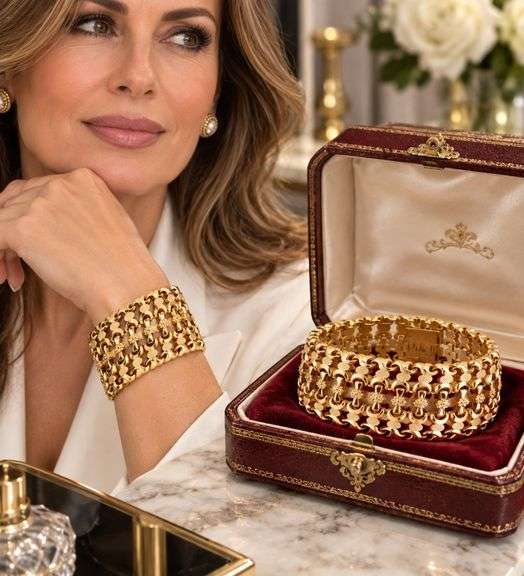 Elegant 18kt Yellow Gold Link Bracelet - 47.7 Grams, 8 Inches of Timeless Style