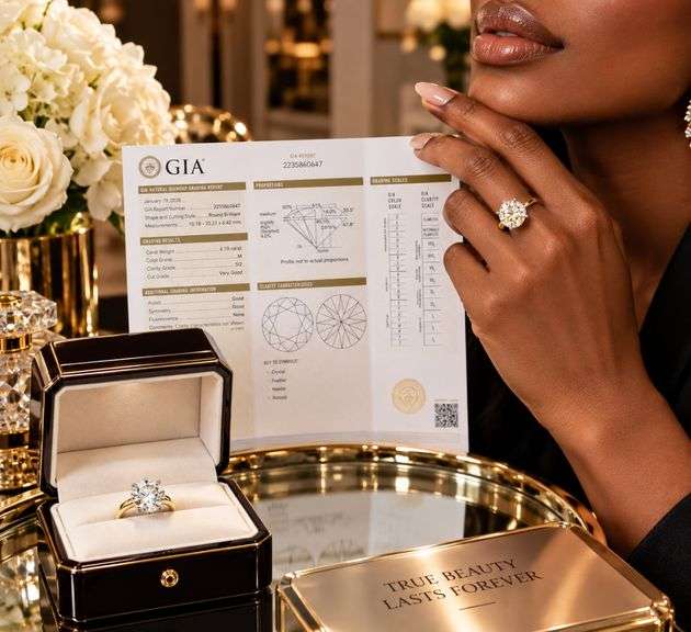 Classic 4+ Carat GIA Earth Mined Diamond Ring