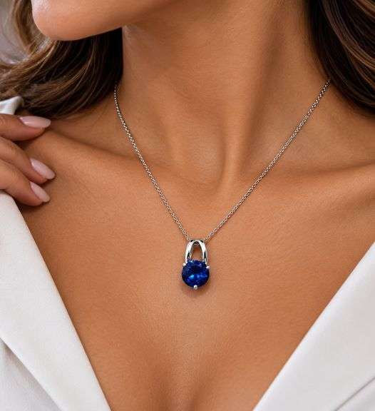 Magnificent Tanzanite Pendent in Silver – GGA Certified, size:18