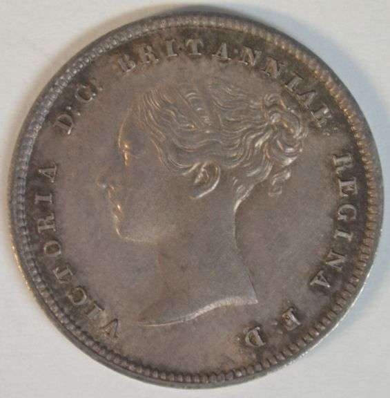 Lovely Near Mint 1843 Great Britain Silver 4 Pence. Scarce this nice