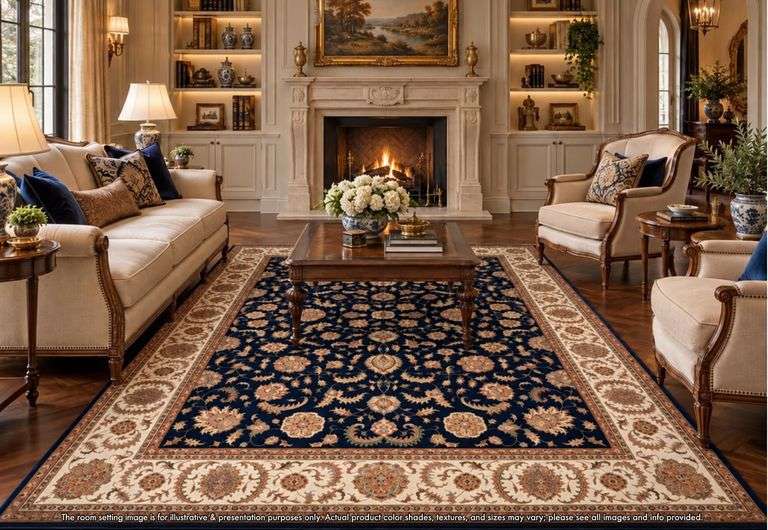 Stunning Silk&Wool Mahal Rug 9x12.2