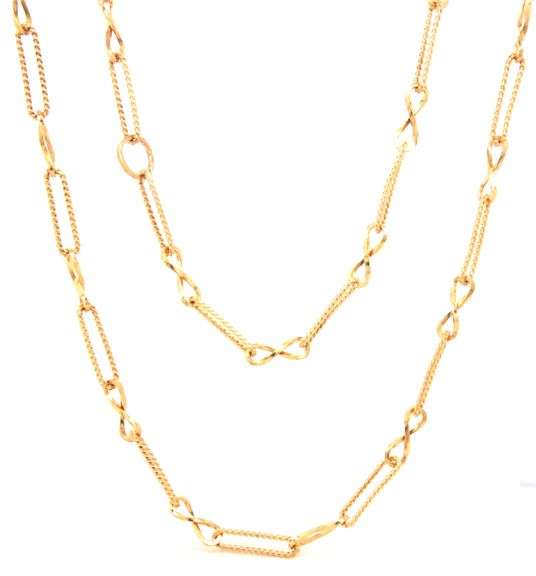 Unique 14K YG Fancy Link Necklace