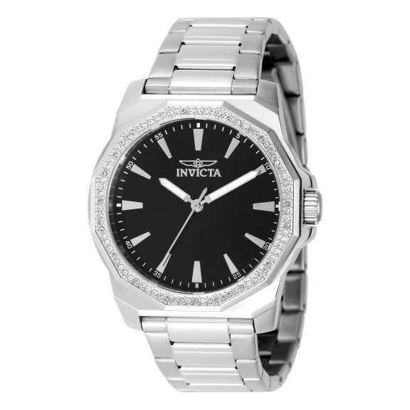 Invicta Men's Speedway Quartz 3 Hand Black Dial Watch
