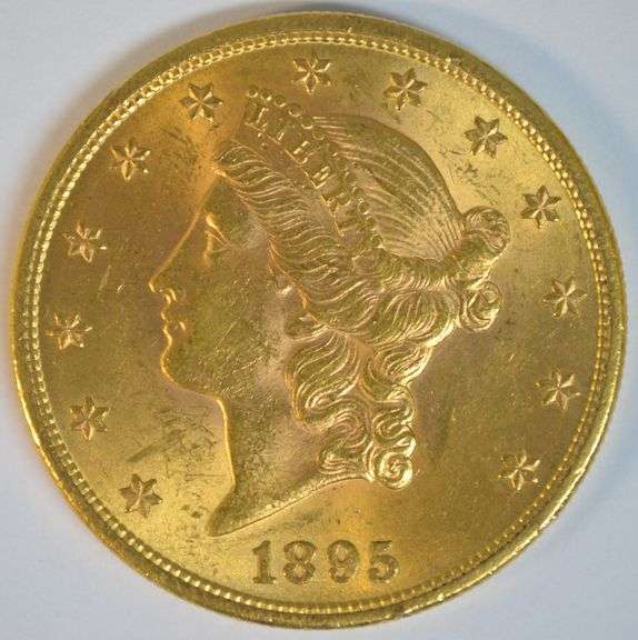 Fresh BU 1895 US $20 Liberty Gold Piece.