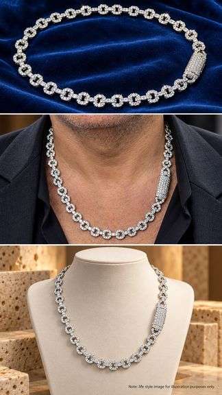 White Gold Round Brilliant cut diamond Necklace