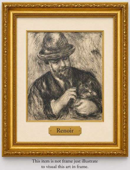 Highly Collectible Pierre-Auguste Renoir Heliogravure on Vélin d’Arches Paper – Ambroise Vollard, Pa