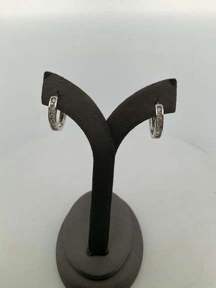 Certified Brand New Diamond Loop Earrings