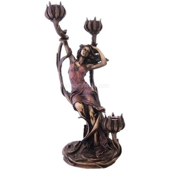 Art Nouveau Lady Candelabra