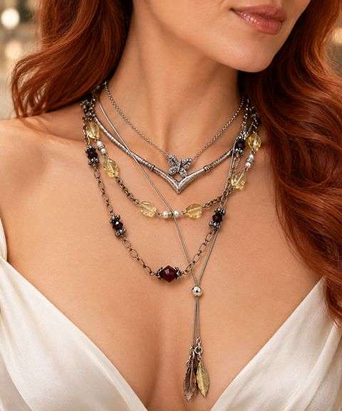 Group lot of 5 Vintage 925 sterling silver necklaces