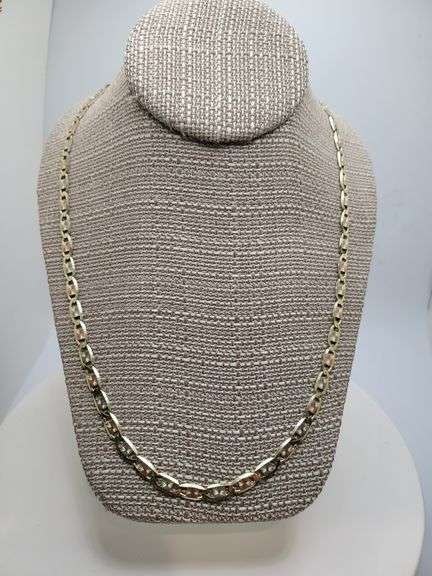 Very fine 14k Yellow gold hand made Necklace,  9.2GR, size: 18