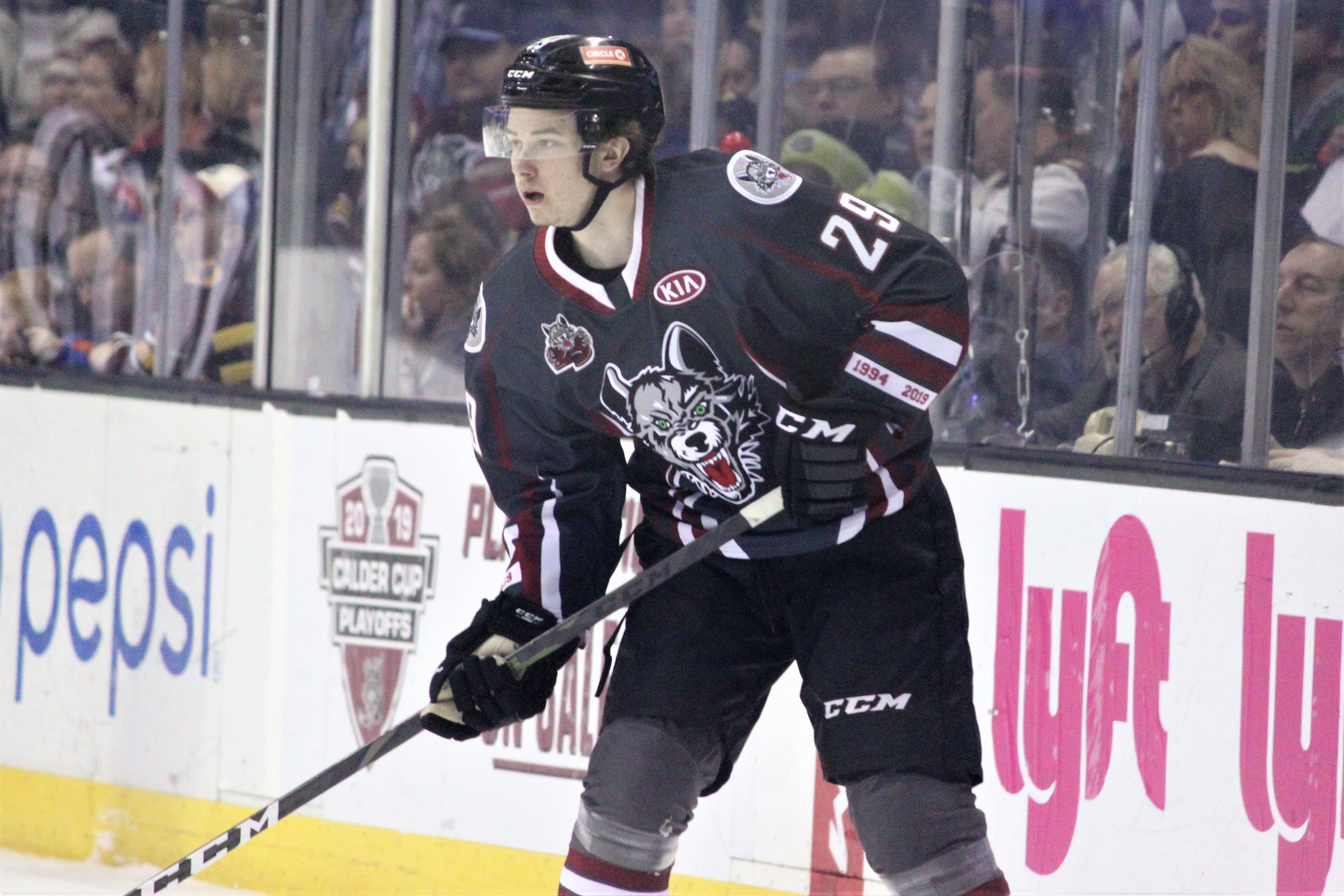 Vegas Golden Knights prospect Cody Glass is flourishing in the AHL's Calder Cup Playoffs this spring.