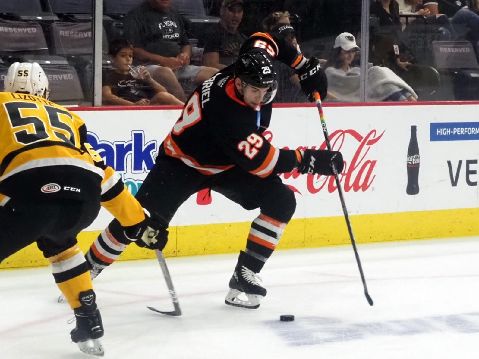 Kurtis Gabriel scored the first goal of the 2019-20 season for Lehigh Valley on Friday night.
