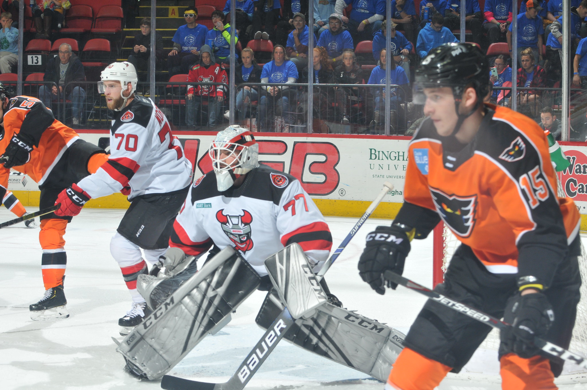 Goaltender Louis Domingue gets a fresh start with the Devils organization after coming over in a trade with the Tampa Bay Lig
