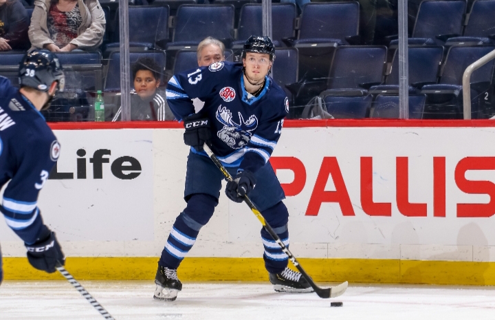 Kristian Vesalainen is just one of the intriguing prospects in the Winnipeg Jets system playing in AHL Manitoba this fall. 