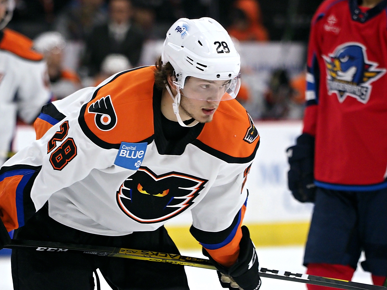 Joel Farabee was called up by the Philadelphia Flyers Sunday, and he's set to make his NHL debut Monday night against Vegas.