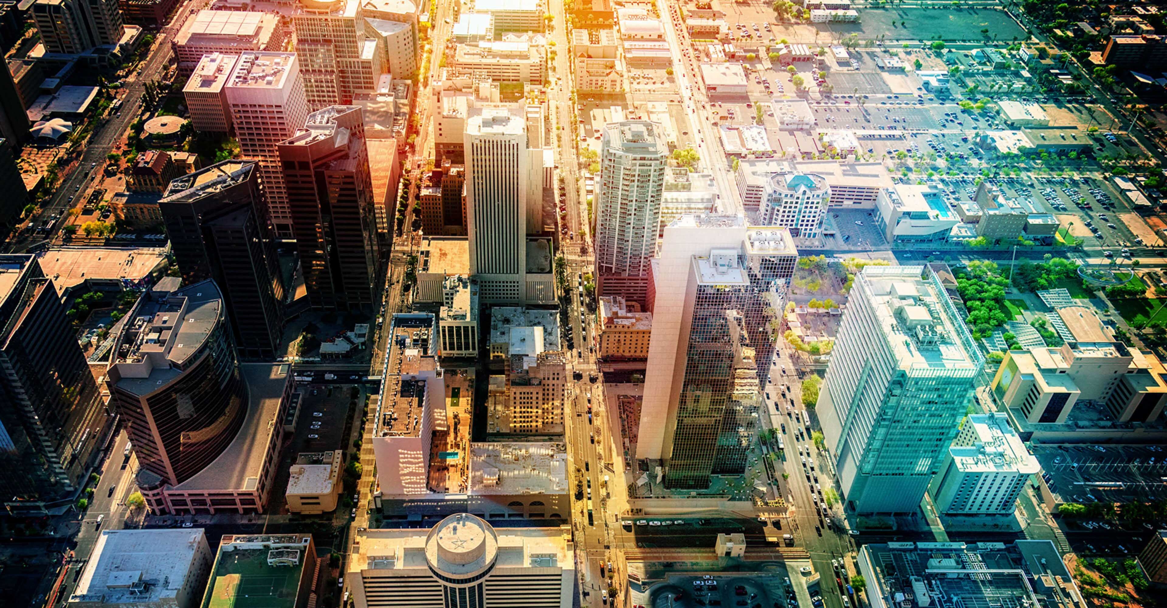 Downtown Phoenix Aerial View