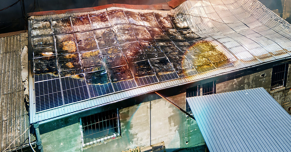 Solar panel fire investigation