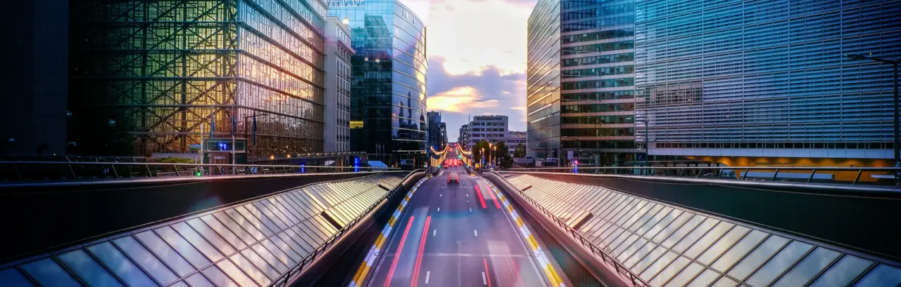 Timelaps shot of a tunnel in Brussels, Belgium