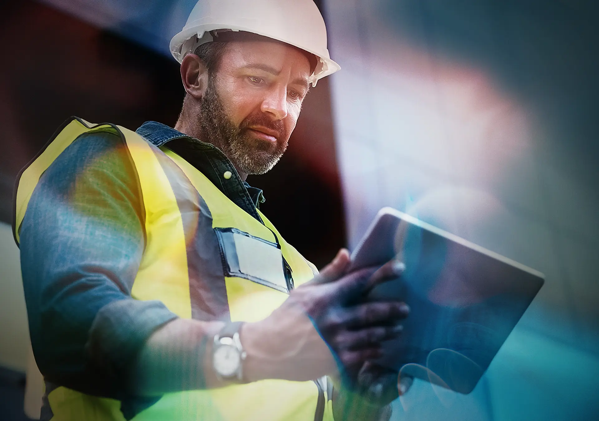 Shot of a engineer using a digital tablet on a construction site