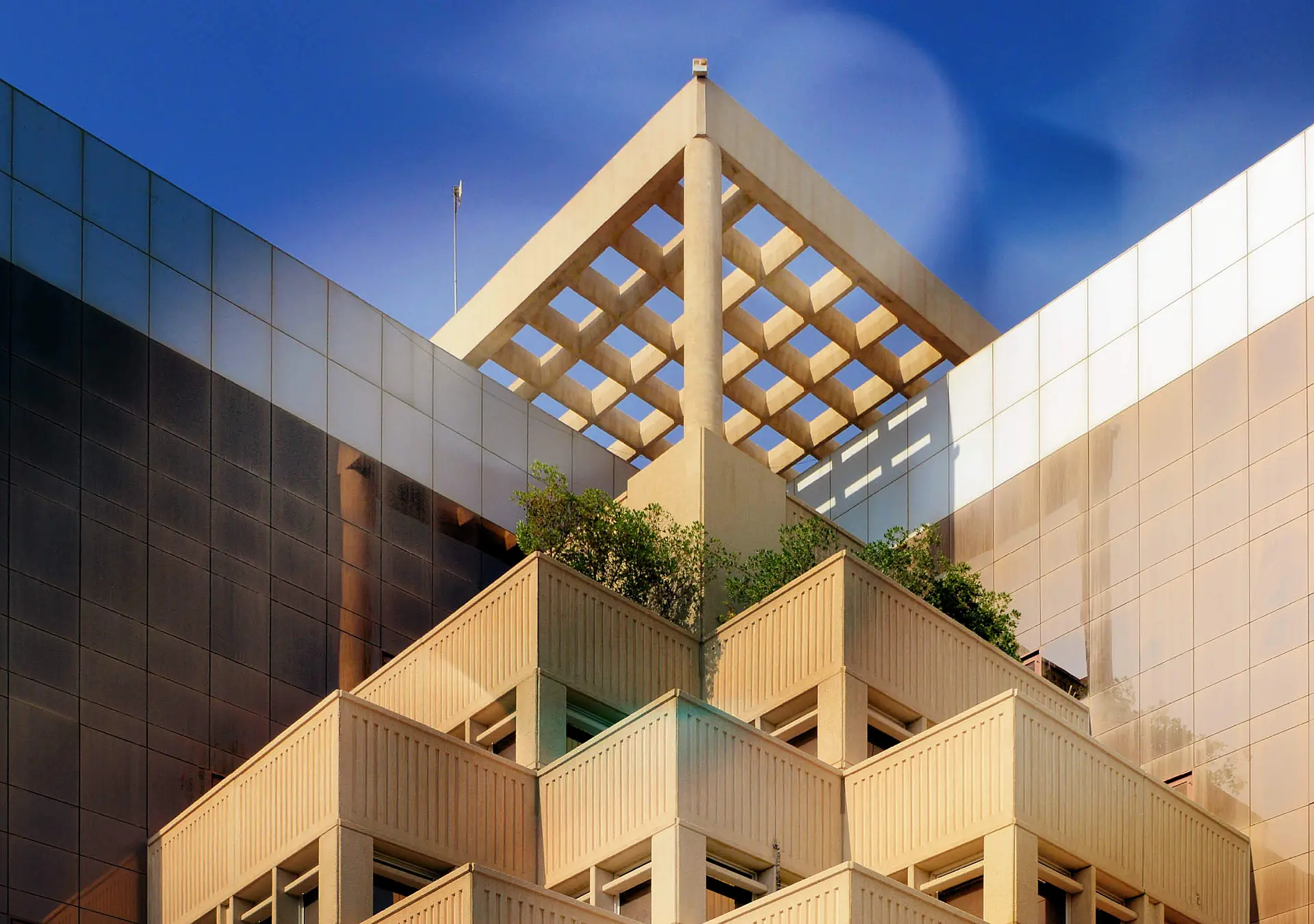 Riyadh, Saudi Arabia: modern architecture of the Abdar complex, with a touch of Habitat 67