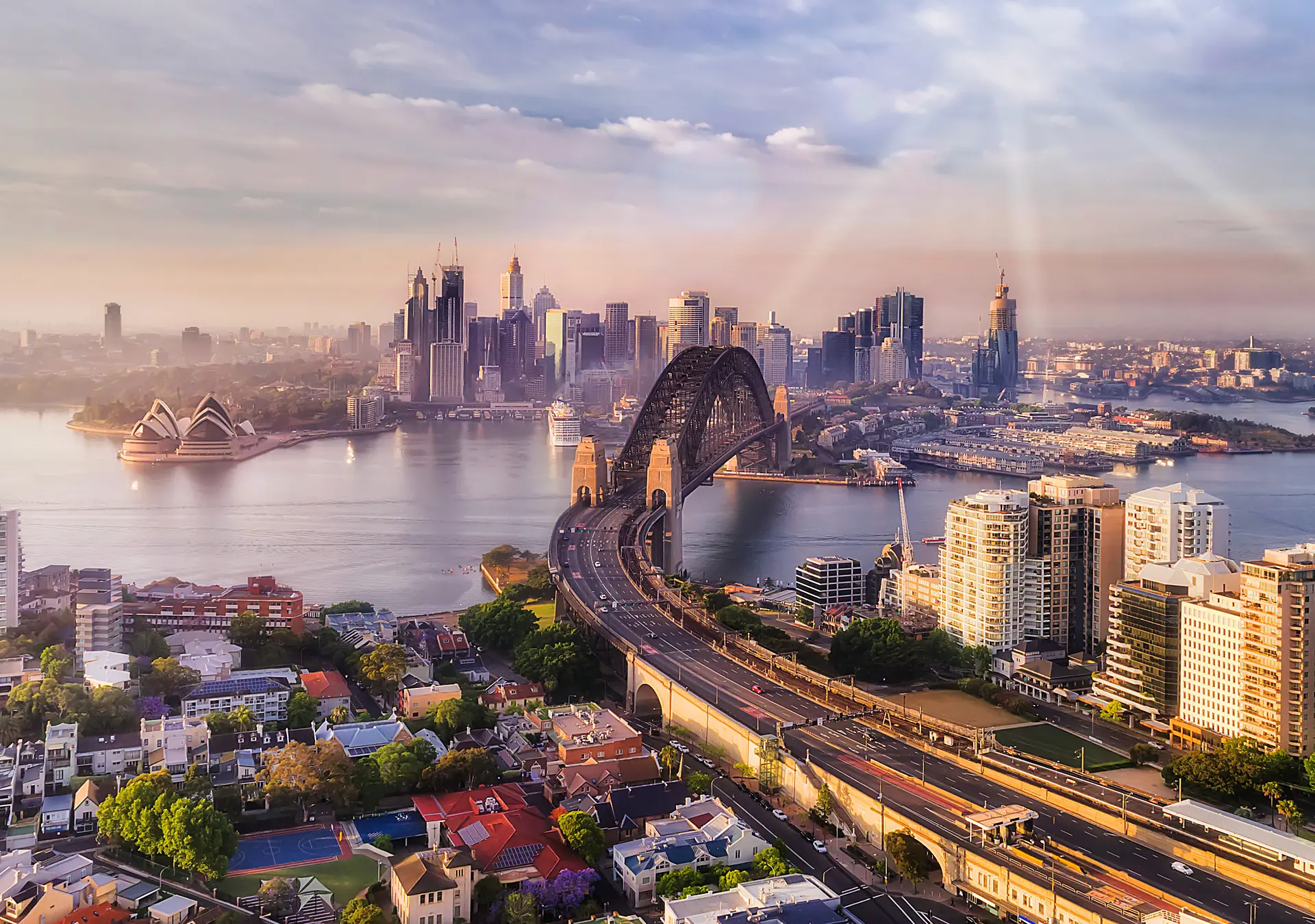 Aerial view of the D Kirrib Highway 2 Bridge