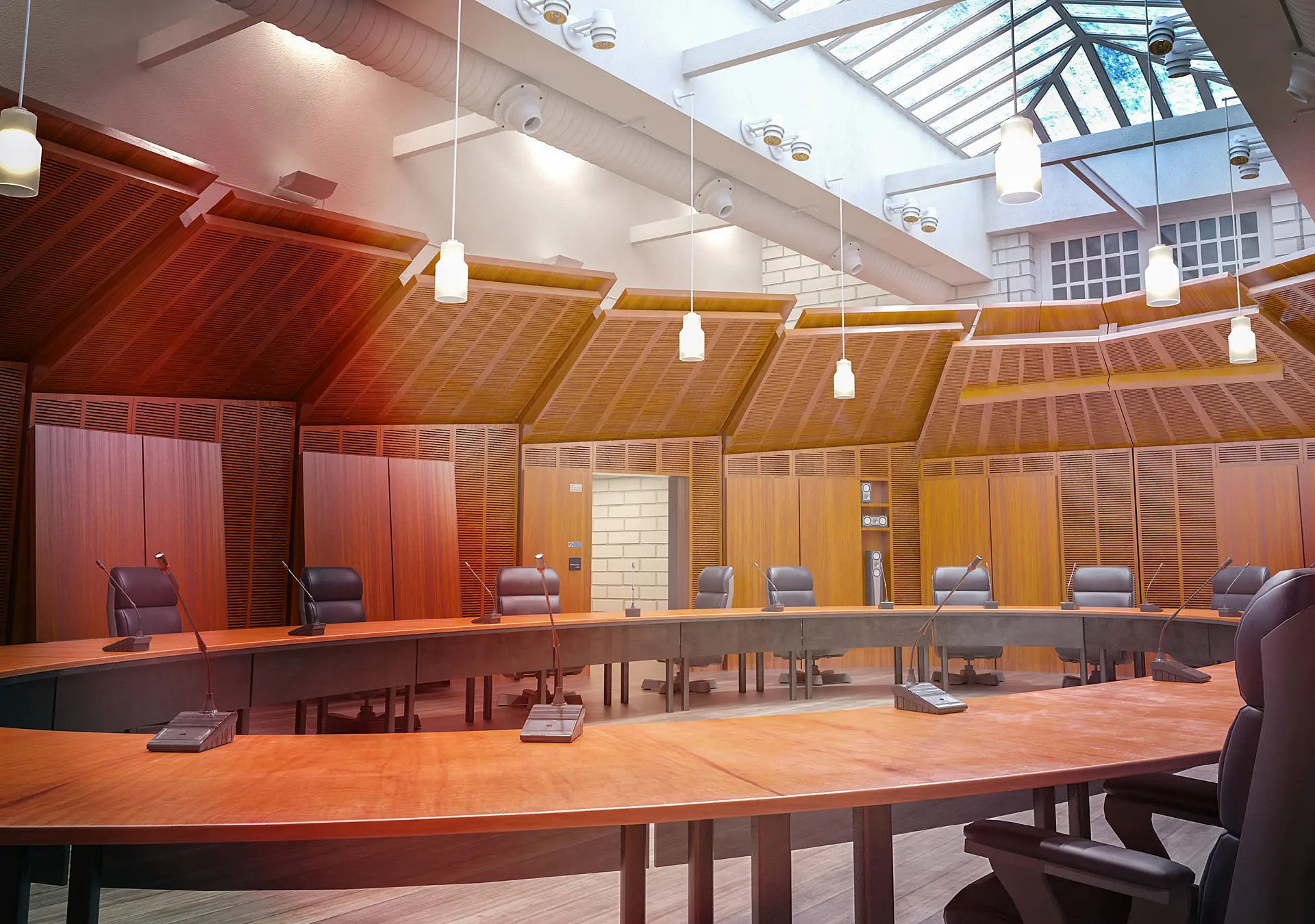 Modern board room round table