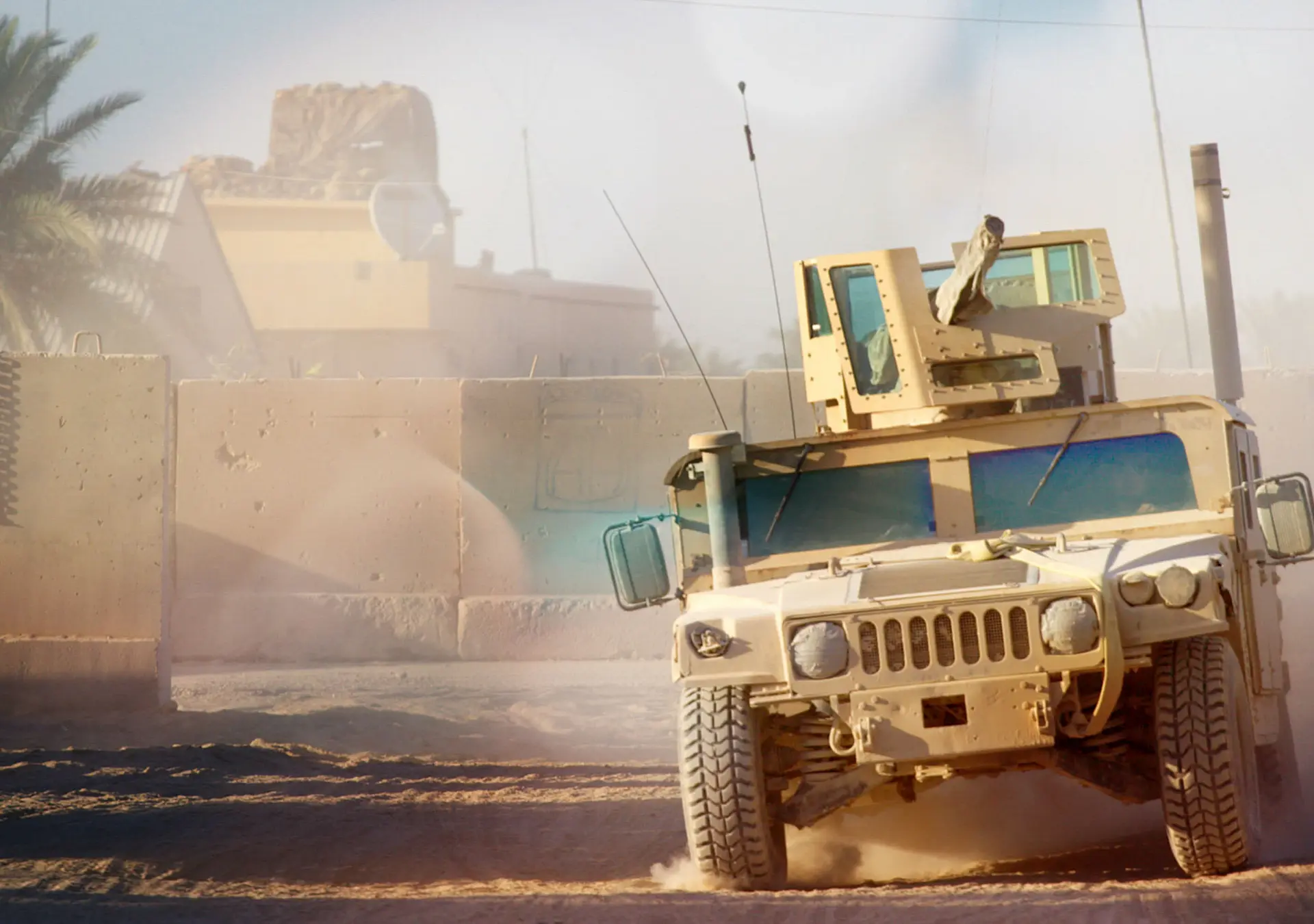 View of Armored HMMWV in Iraq.