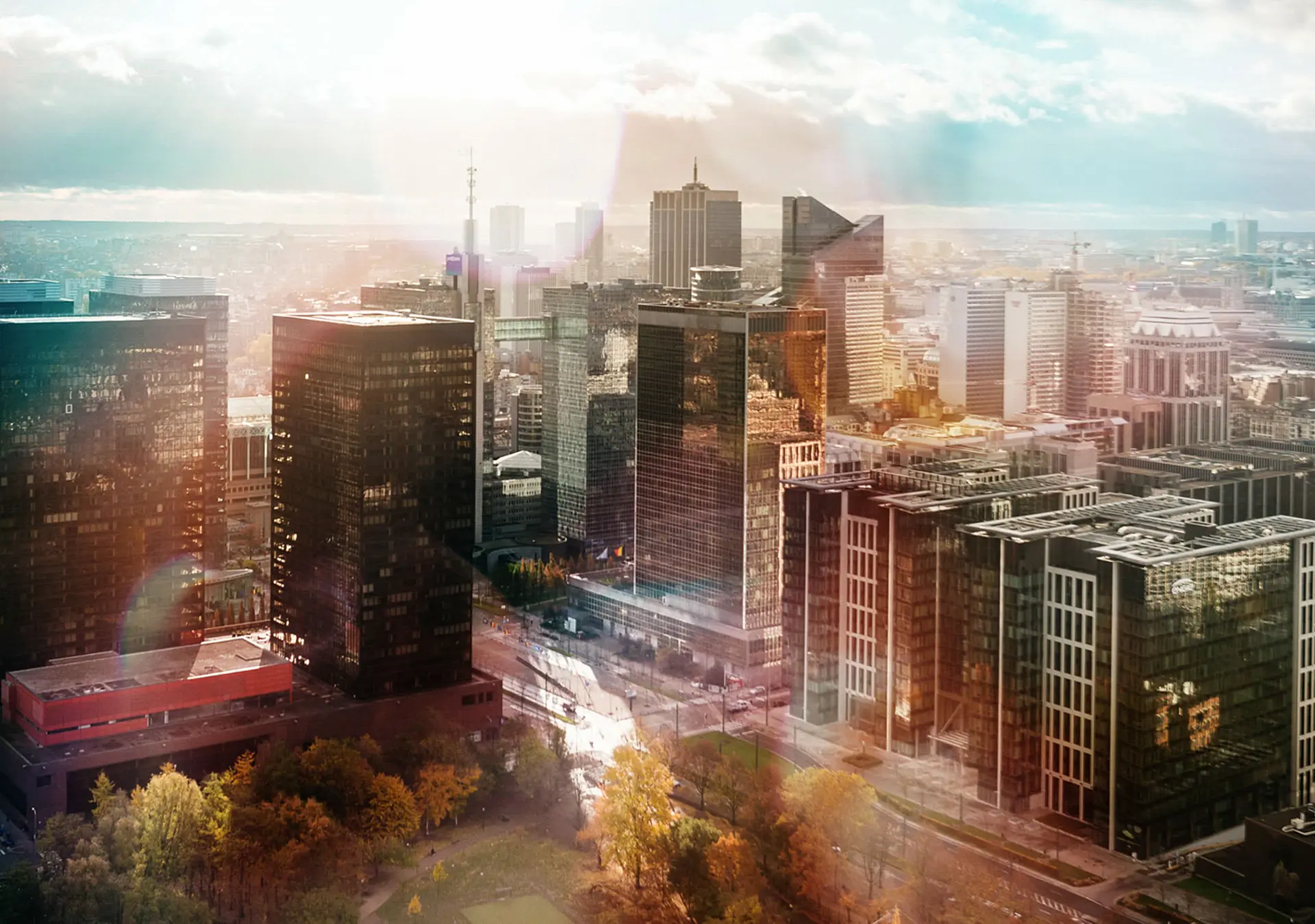 aerial view of belgium