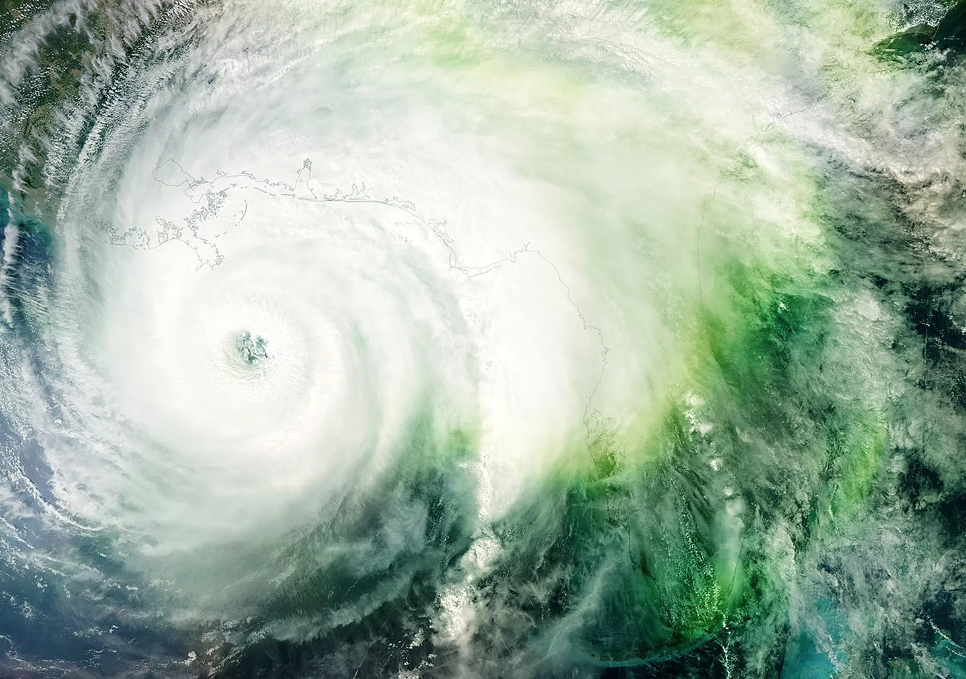 Category 5 super typhoon from outer space view. Some elements of this image furnished by NASA