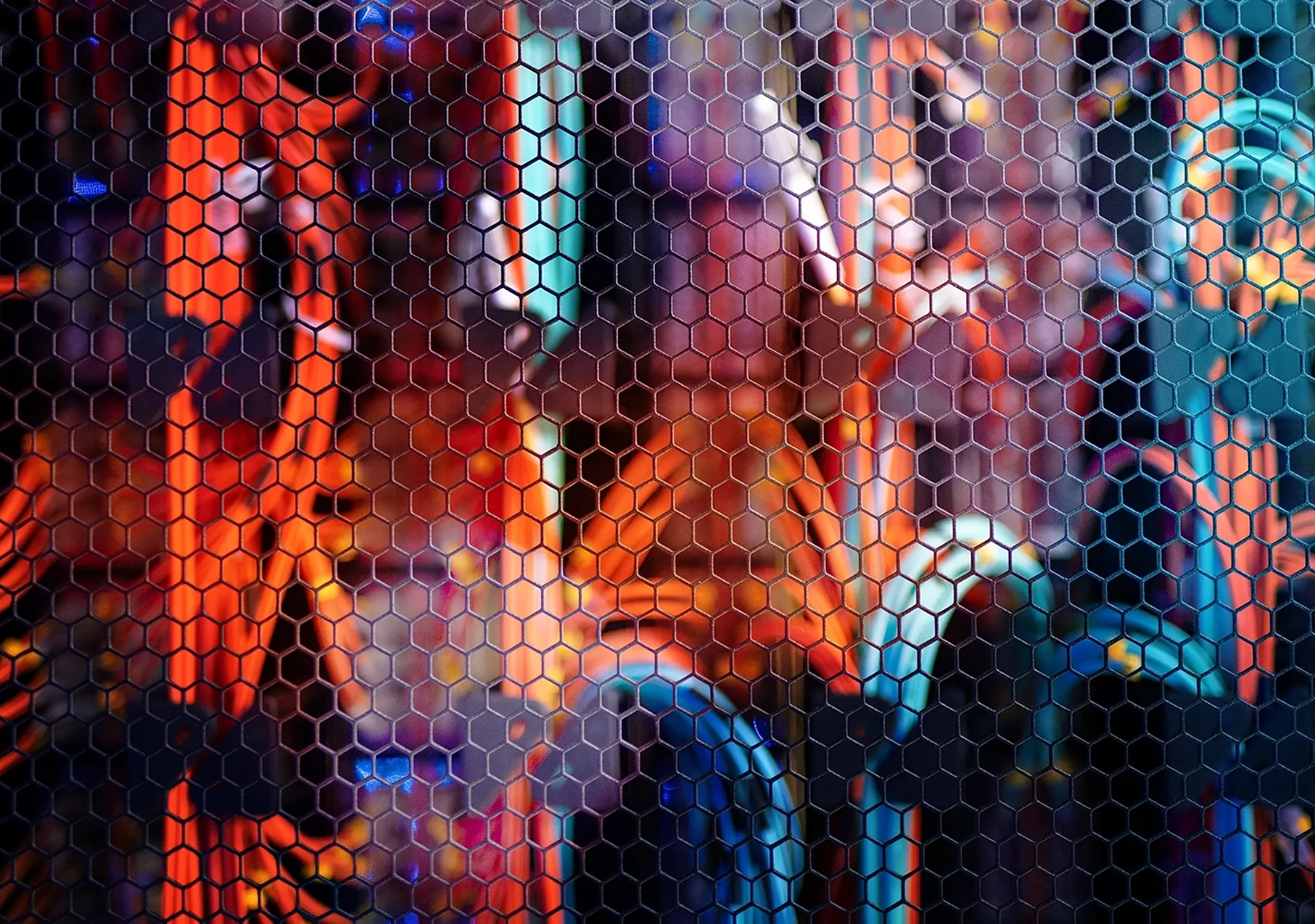 Cables in server room.