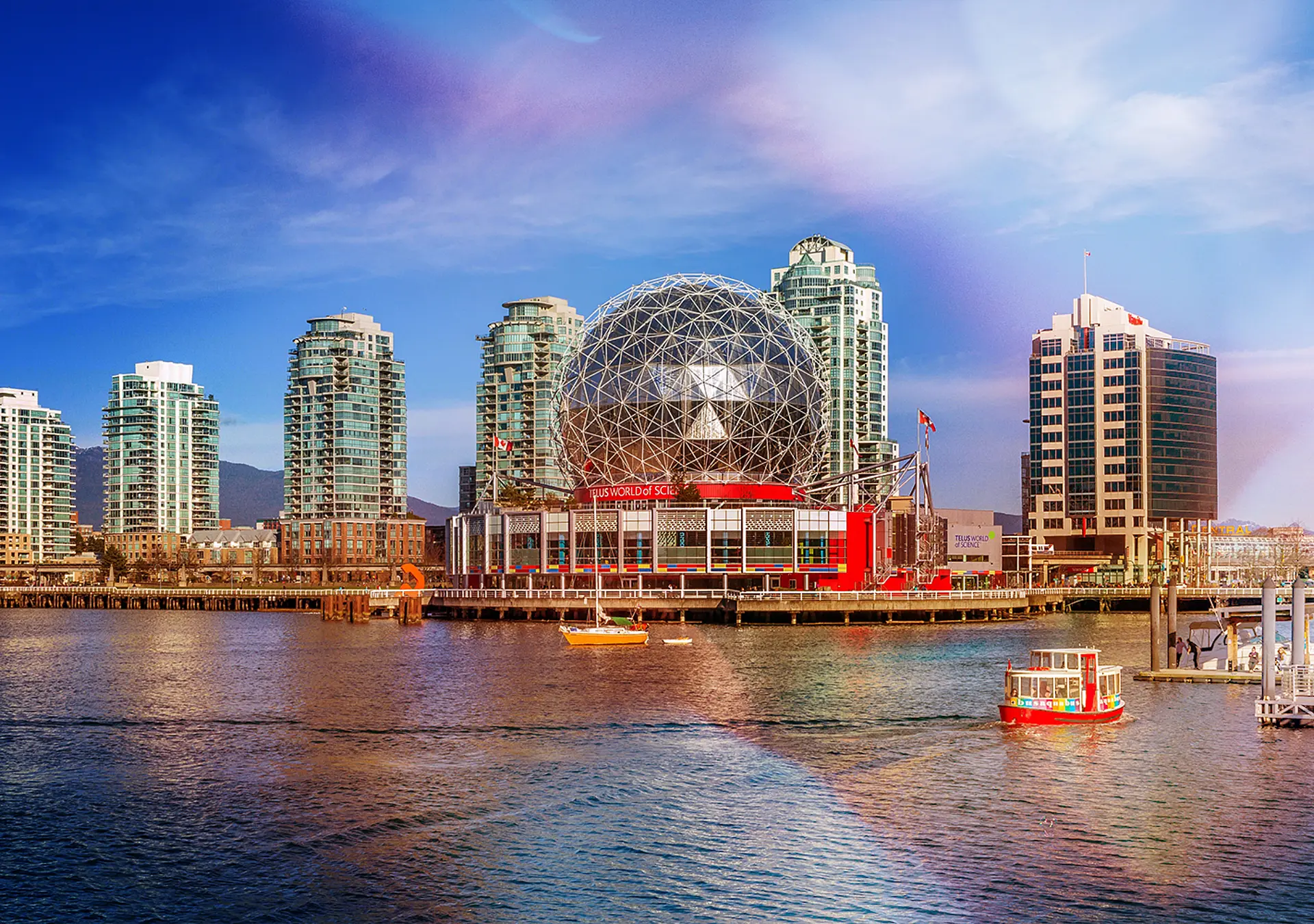 View of Vancouver from a river