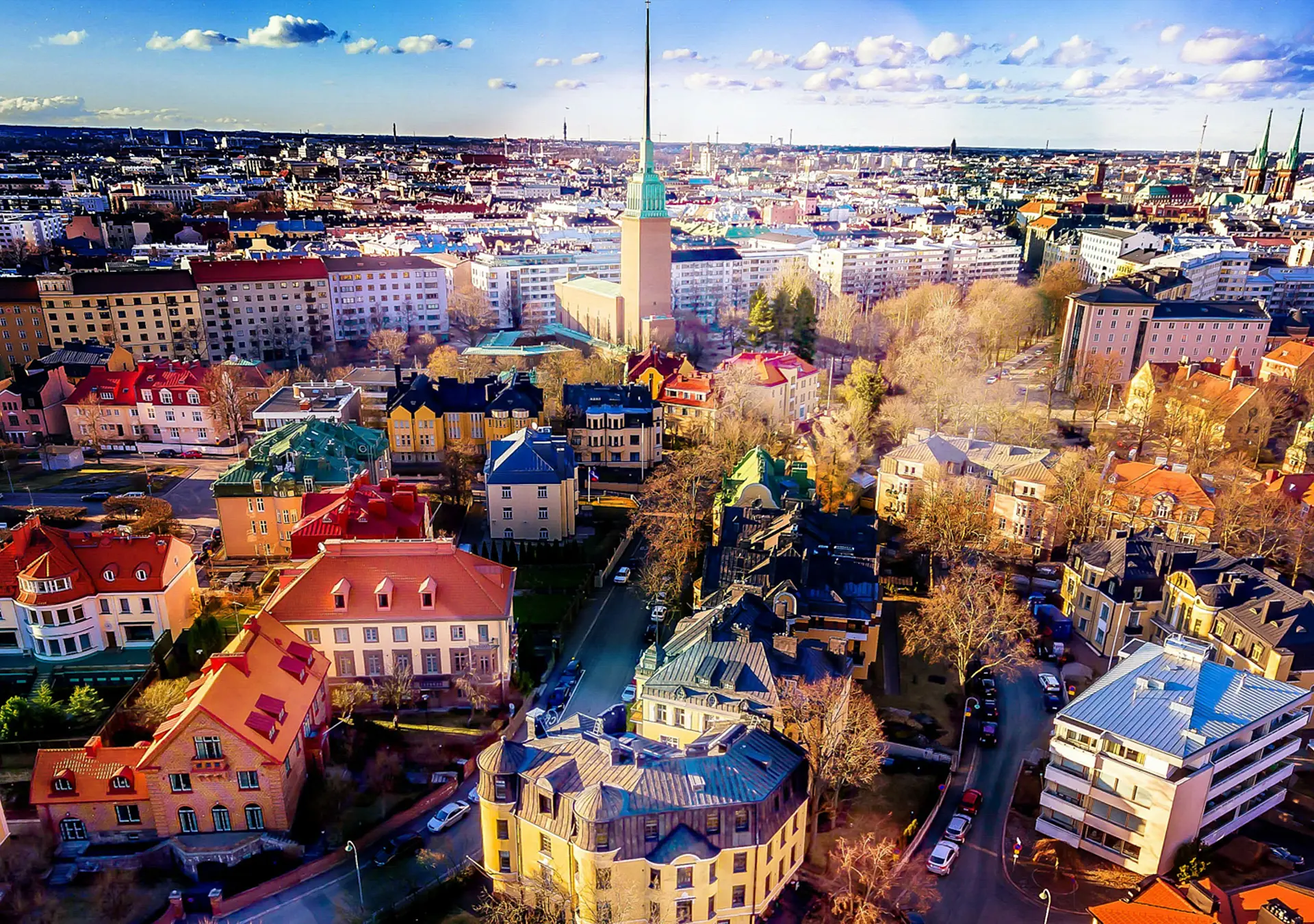 Aerial view of Helsinki, Finland