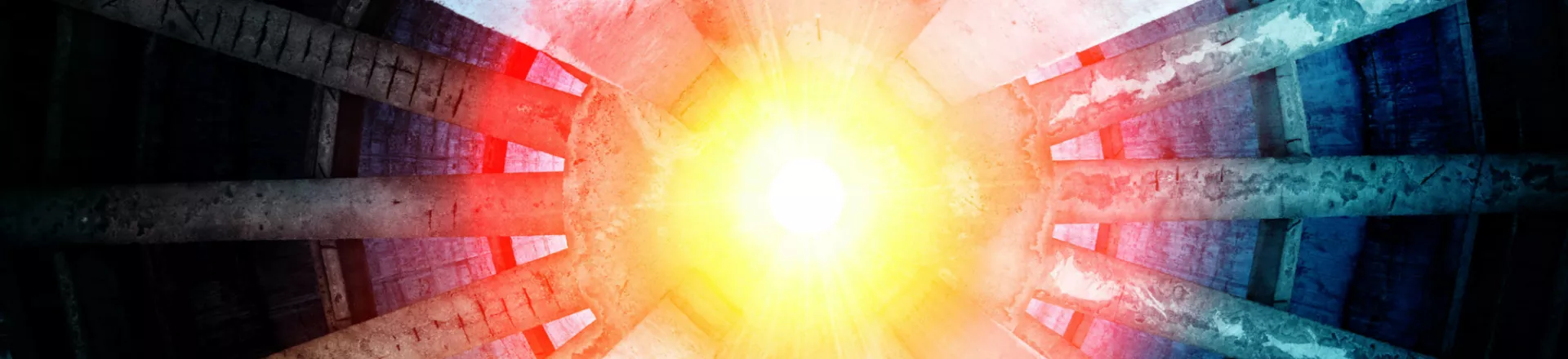 Part of reactor. Reaction has started