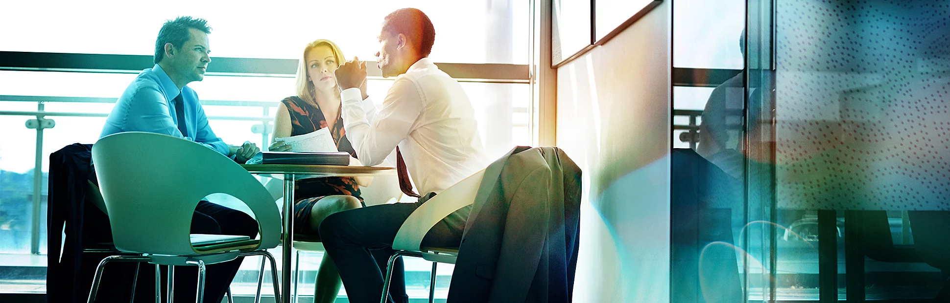 Shot of a group of businesspeople having a meeting in an office