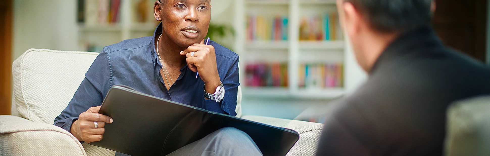 female therapist with patient