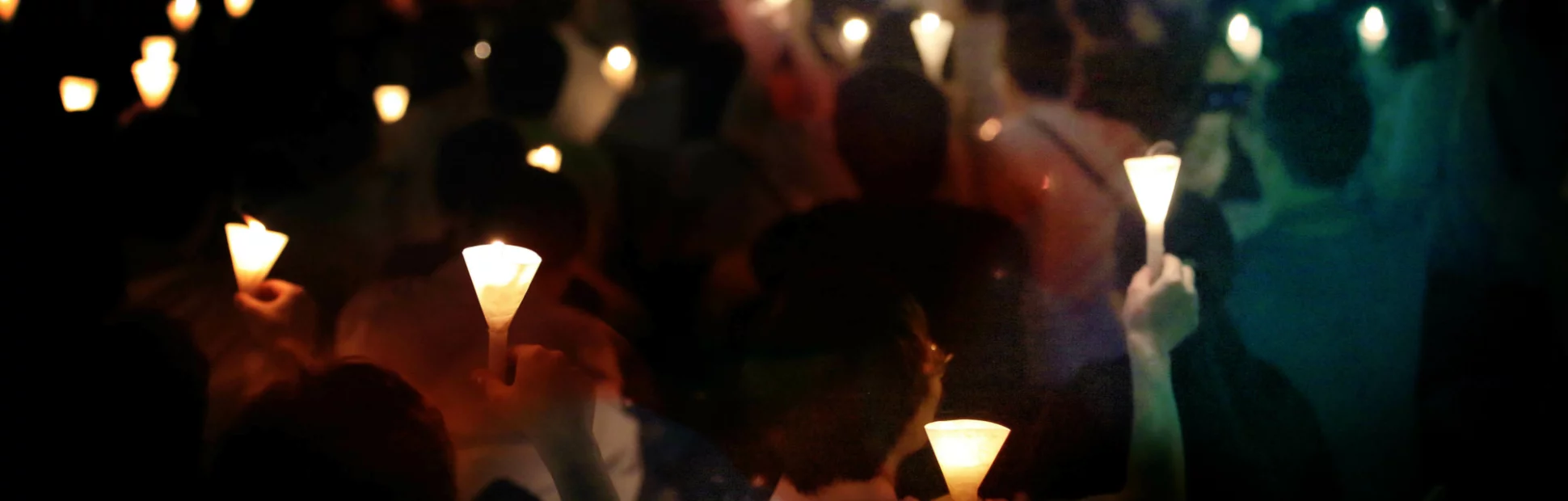 Finding the light in the dark, a candlelight vigil