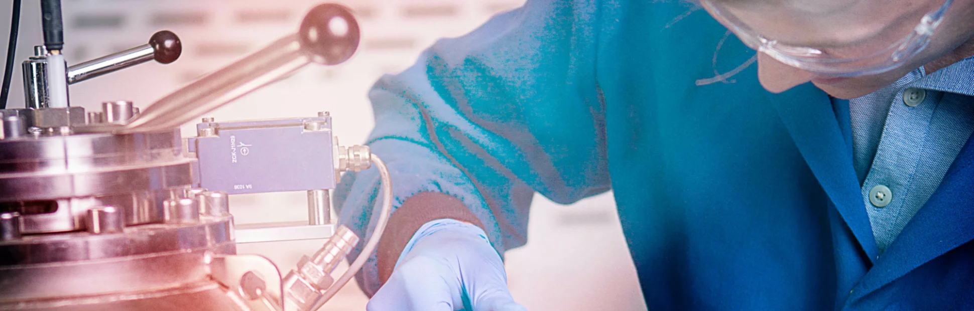 Combustible dust scientist conducting a laboratory test