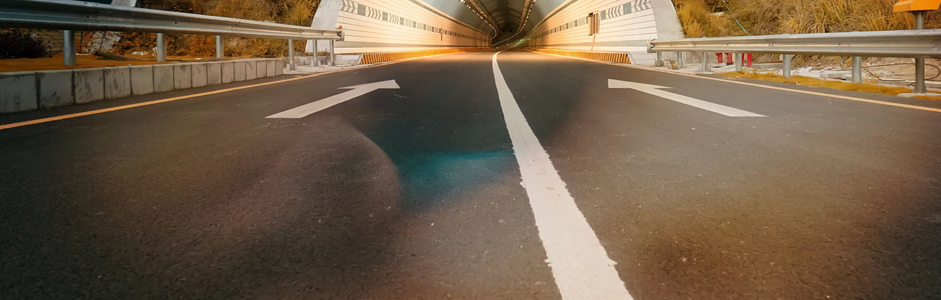 highway entrance to the tunnel
