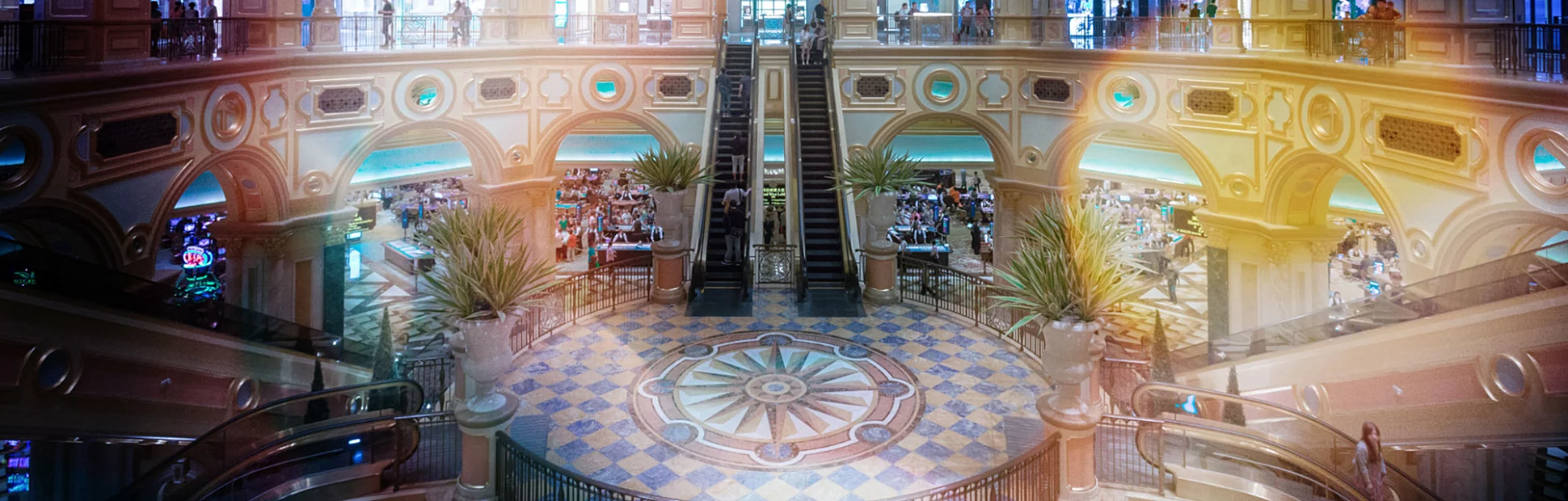 The interior of Venetian Casino at Macau, China