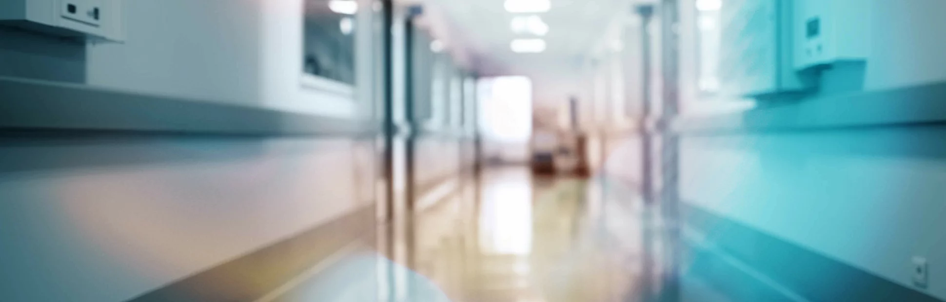 Modern building hallway, unfocused background