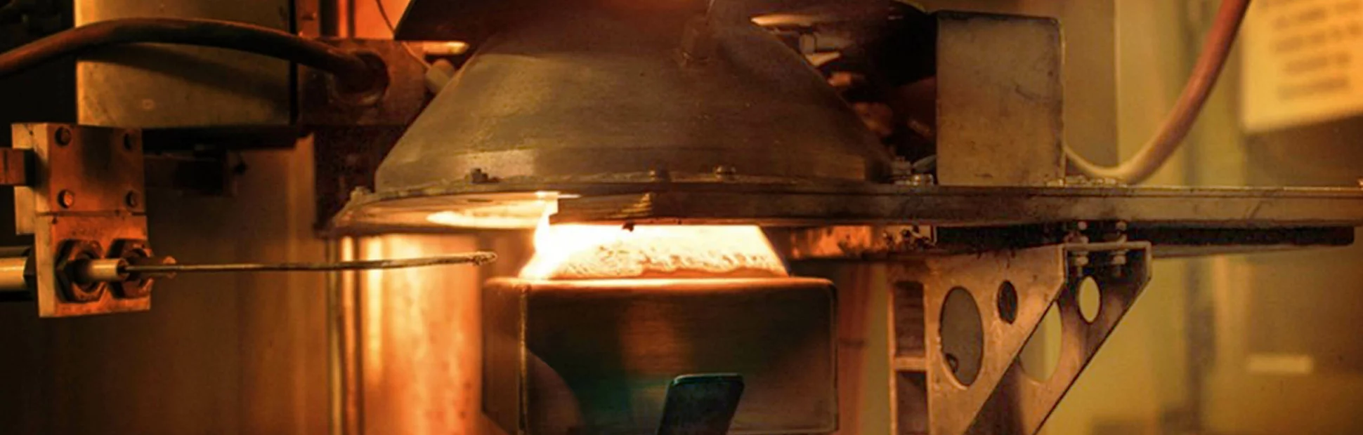 Image of a fire test being conducted in a lab