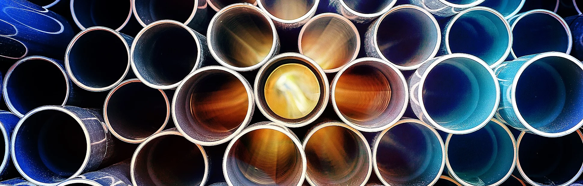 abstract pattern of aged pvc pipe with sun lights