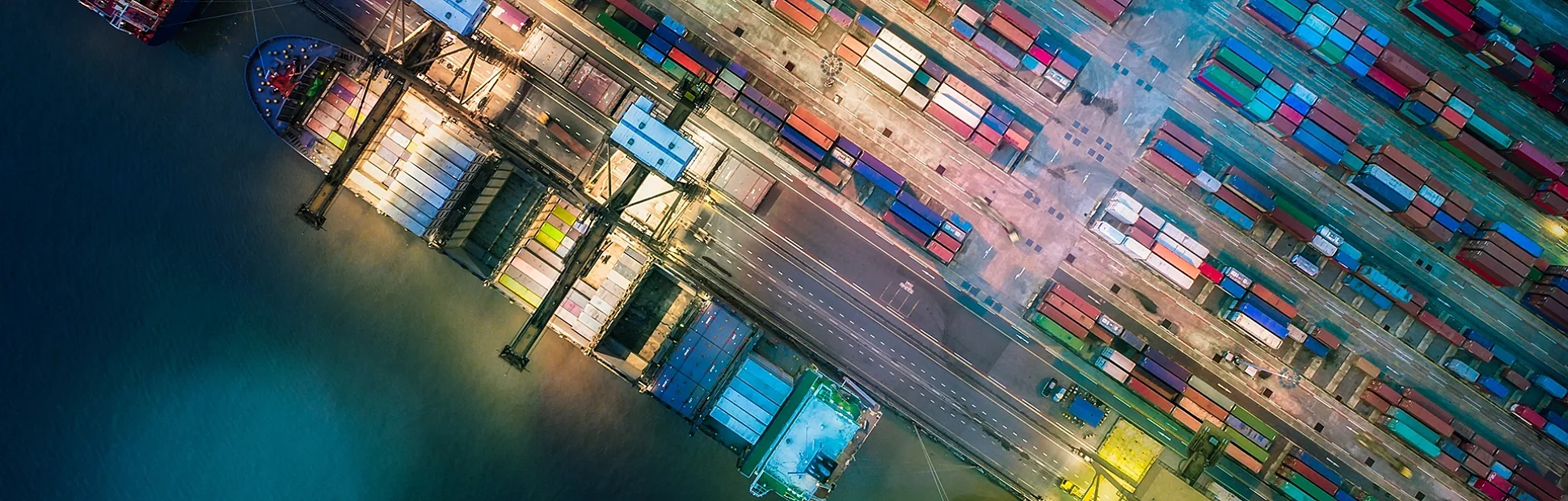 Container Cargo ship and Cargo plane, logistic import export and transport industry background