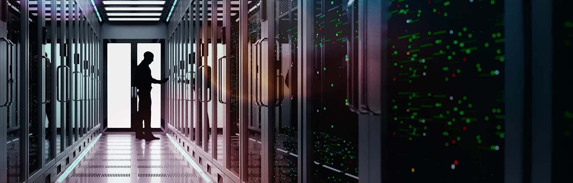 Backup cloud data service center. 3D rendering