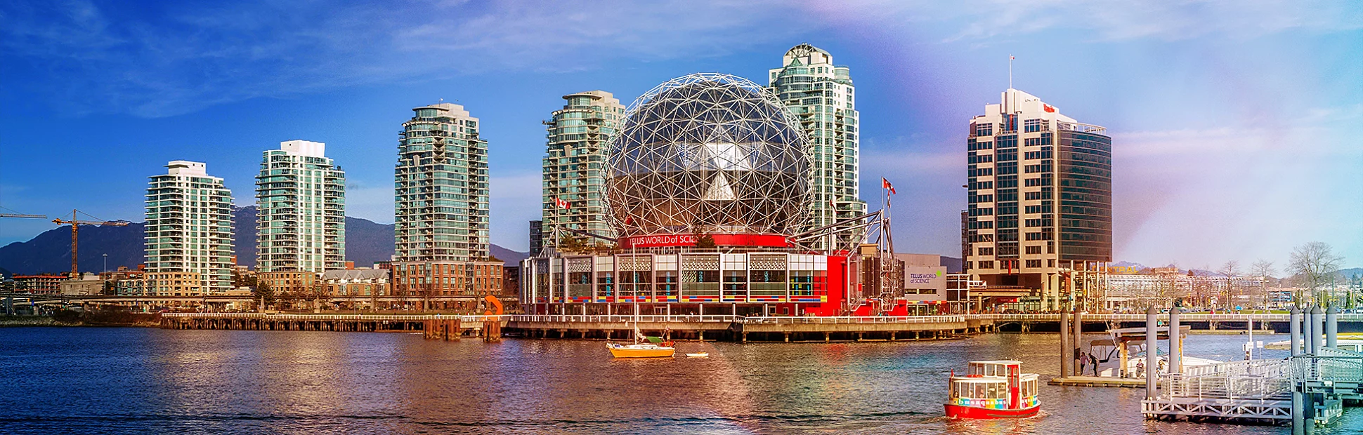 View of Vancouver from a river