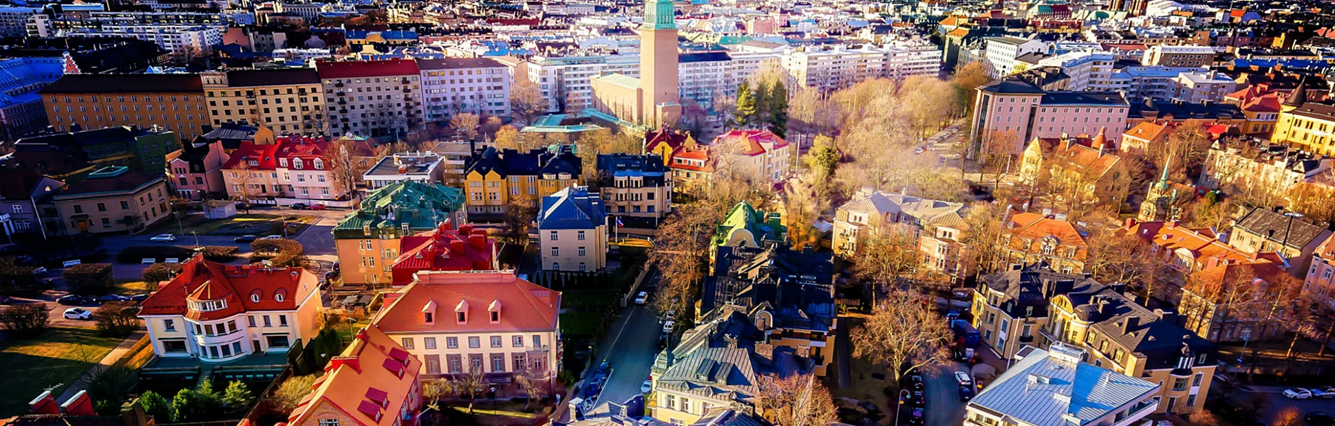 Aerial view of Helsinki, Finland