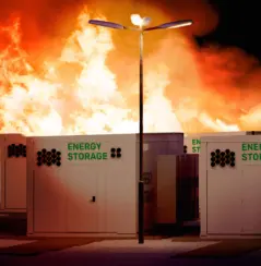 Battery Energy Storage System near a photovoltaic farm