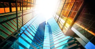 Architecture details Modern Building Glass facade Exterior