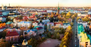 Helsinki, Finland on a beautiful day